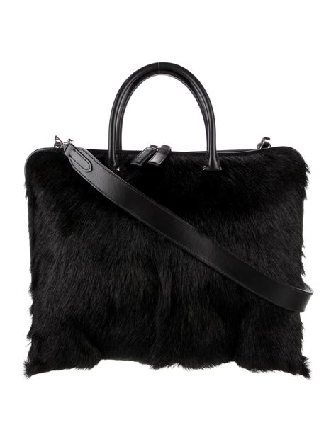 Prada Capretta Fur Handle Bag 